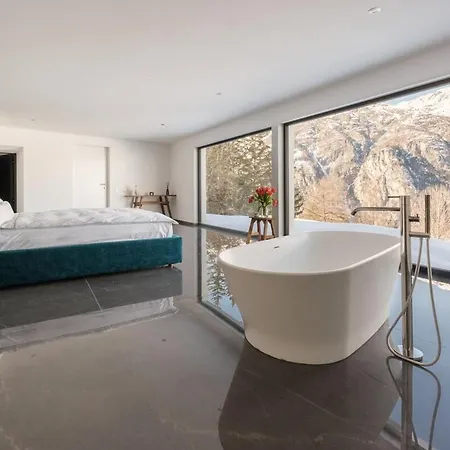 Luxury With Panoramic Views, Sauna, Hot Tub & Cinema Grächen